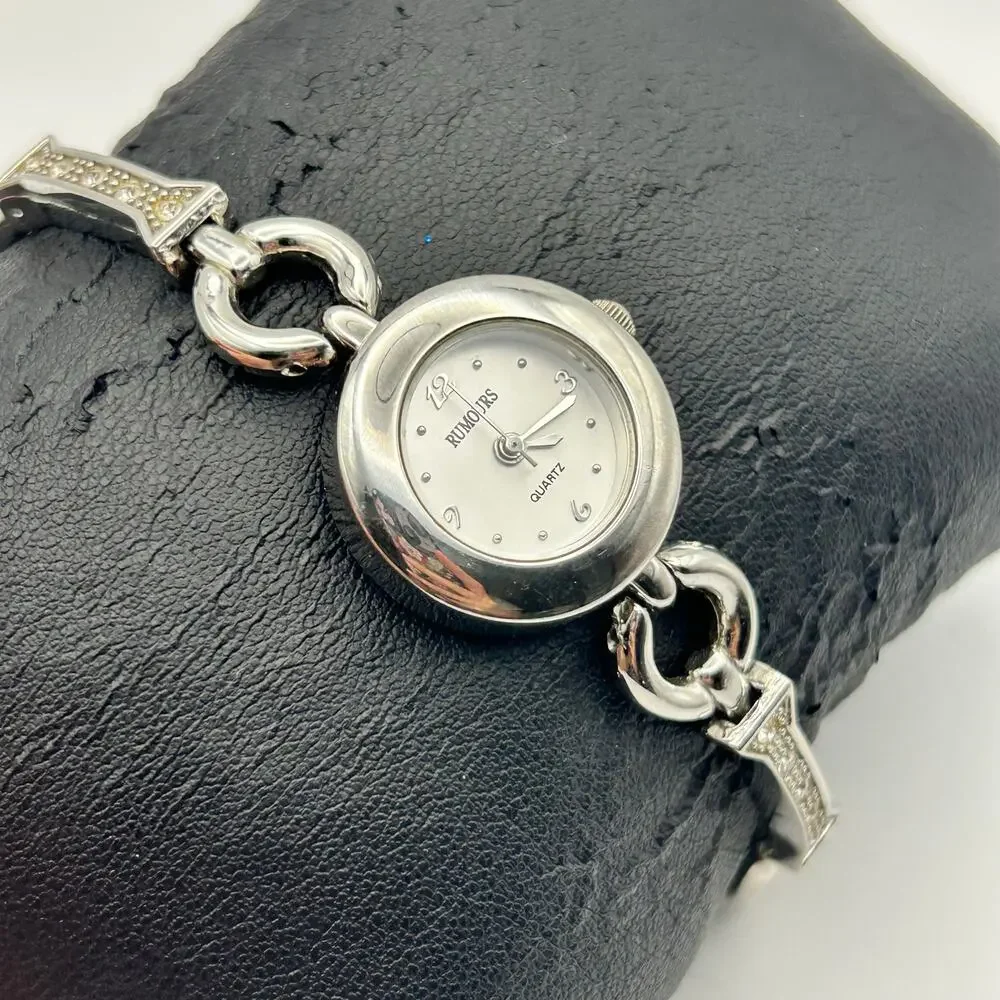 Rumours Silver Tone Stainless Steel Fashion Quartz Watch Working New Battery